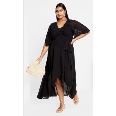 Women's Plus Size Lovers Lane Dress - black | CITY CHIC