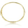 Guili 14K Gold Plated Rectangular Link Bracelet with Clear Cubic Zirconia Accents Offers a Sleek, Sparkling Look for Elegant Daily Styling - 2 of 3