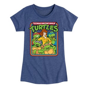 Girls' - Teenage Mutant Ninja Turtles - Retro Group April Fitted Short Sleeve Graphic T-Shirt - 1 of 4
