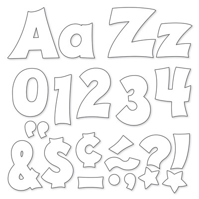 TREND ENTERPRISES White 4In Friendly Uppercase 79805