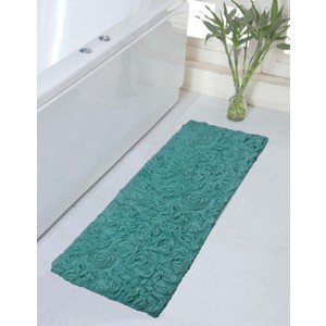 Bell Flower Collection Cotton Floral Pattern Tufted Bath Rug - Home Weavers - 1 of 4