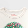 Toddlers 2pk Adaptive Short Sleeve Christmas 'Wreath/Puppy' Graphic T-Shirt - Cat & Jack™ Cream/Red - 3 of 3