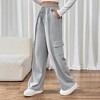 Coolmee Womens Sweatpants Wide Leg Cargo Barrel Baggy Pants Joggers Fall Clothes Work Travel Outfits with Pockets - 2 of 4