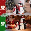 NAYSAYE Set of 2 Party Decoration and Accessories Penguin Set with Festive Holiday Charm for Home and Garden, Red and White, 15"*12"*38" - 3 of 4