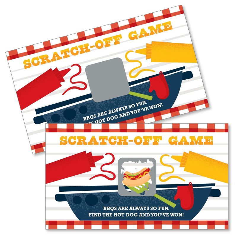 Big Dot of Happiness Fire Up the Grill - Summer BBQ Picnic Party Game Scratch Off Cards - 22 Count, 1 of 7