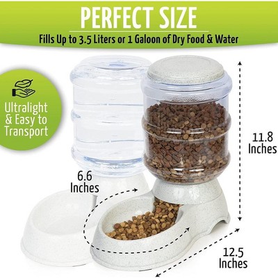 Automatic Pet Feeder and Water Dispenser with Wide Mouth