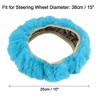 Unique Bargains Soft Faux Wool Steering Wheel Cover Universal 15 inches for Car - 2 of 4