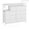 Living Room 9-Drawer TV Stand Dresser w/ Charging Station, Modern Media Console w/ Power Outlets & Open Shelf - 3 of 4