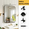 Wooakway 32"H Rectangle Bathroom Mirror with Pivoting Design Metal Frame for Vanity Living Room Bedroom Entryway Black - 4 of 4
