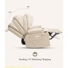Living Room Electric Recliner Chair w/ Massage and Heat, Faux Leather Swivel Rocking Recliner for Adults w/ Remote Control, Cup Holders, Lounge Chair - 3 of 4