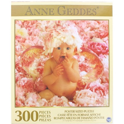 TCG Anne Gedes Baby With Pink Flowers 300 Piece Poster Sized Jigsaw Puzzle