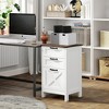 HOMCOM 3 Drawer File Cabinet, Filing Cabinet for Hanging A4/Letter Size, Farmhouse Printer Stand with Storage for Home Office - 2 of 4