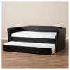 Twin Camino Modern and Contemporary Faux Leather Upholstered Daybed with Guest Trundle Bed - Baxton Studio - 4 of 4