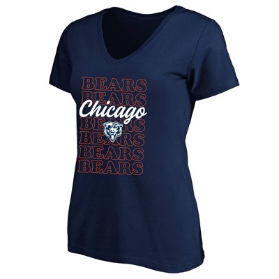 Nfl Chicago Bears Women s Plus Size Short Sleeve V neck T shirt