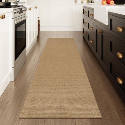Lahome Boho Area Rug Machine Wasbable Rugs for Kitchen Non Skid Low Pile Braided Cotton Farmhouse Entryway Rugs Indoor Throw Rug Door Mats
