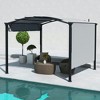 Resenkos Outdoor Garden Gazebo, Sunshade Gazebo Canopy,11' x 11' Outdoor Retractable Pergola with Canopy for Backyard, Gray Gray, Black - 4 of 4