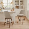 Art Leon Comfortable Upholstered Counter Height and Swivel Barstool with Solid Wood Frame - 3 of 3