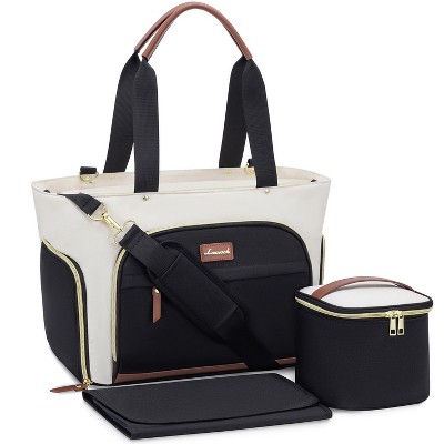 Breast Pump Bag & Diaper Tote - Laptop Pocket, Cooler & Changing Pad - Fits Most Pumps