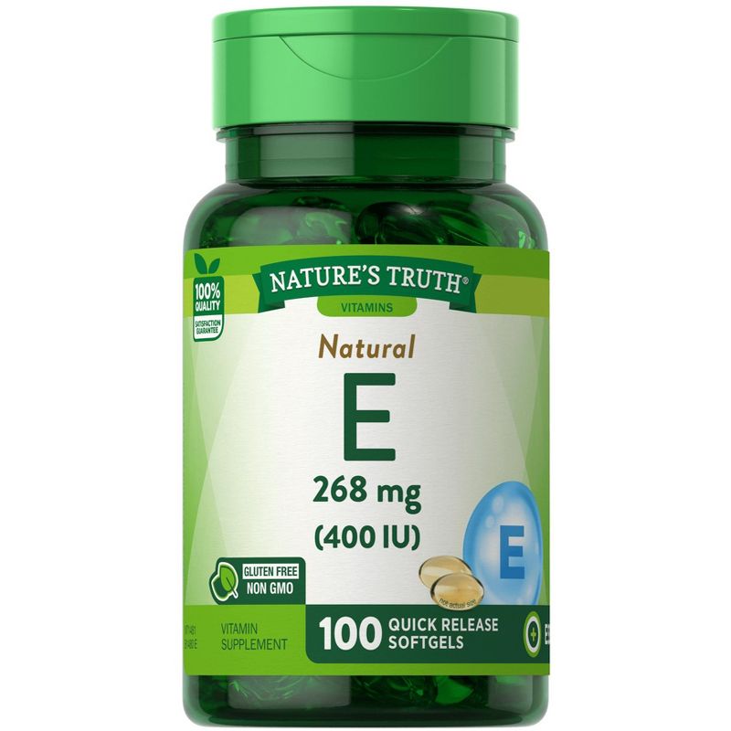 Nature's Truth Vitamin E 400 IU | 100 Softgels, 1 of 5