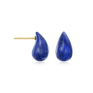 Ross-Simons Lapis Teardrop Earrings With 18kt Gold Over Sterling - 1 of 4