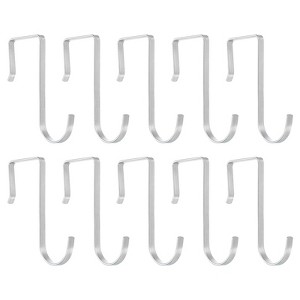Unique Bargains J-Shaped Stainless Steel Durable Rust-Resistant Hook 10 Pcs - 1 of 3