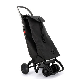 Rolser I-Max Tweed 4 Wheel 2 Swivelling Foldable Shopping Trolley Black - 1 of 4
