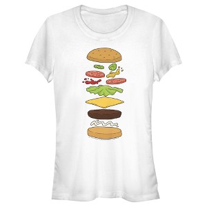 Juniors Womens Bob's Burgers Snack Schematics T-Shirt - 1 of 4