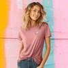 Dalix Ghost Embroidered Cotton Relaxed Fit Short Sleeve Crewneck Tee Shirt Women - 2 of 4