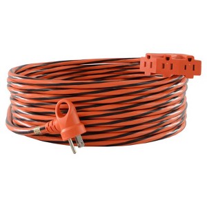 Conntek Indoor or Outdoor 50 ft. L Black/Orange Triple Outlet Cord 12/3 SJTW - 1 of 1