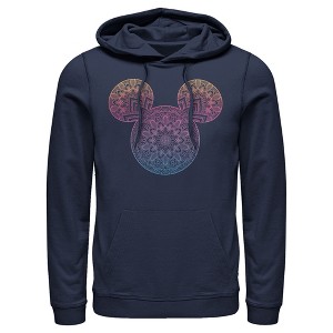 Men's Mickey & Friends Colorful Mandala Mickey Mouse Logo Pull Over Hoodie - 1 of 4