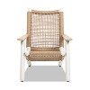 Jennifer Taylor Home Atlas Adirondack Outdoor Lounge Chair, Natural Beige All Weather Wicker - 2 of 4