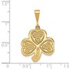 Black Bow Jewelry 14k Yellow Gold Trinity Clover Pendant, 20mm (3/4 inch) - 4 of 4