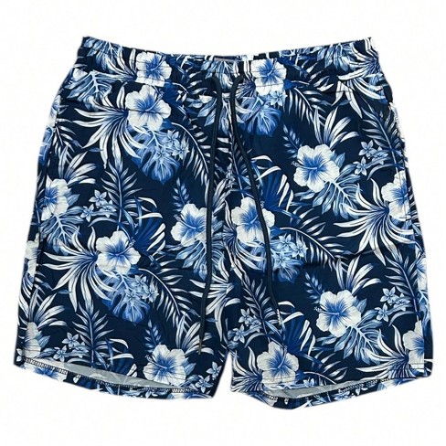 Mens Quick Dry Bathing Suits For Swimming - Flowers - image 1 of 1