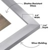 Americanflat 4x6 Picture Frame with Arch Mat Insert and Shatter-Resistant Glass - Signature Collection - 6x8 Picture Frame without Mat - Silver - 3 of 4
