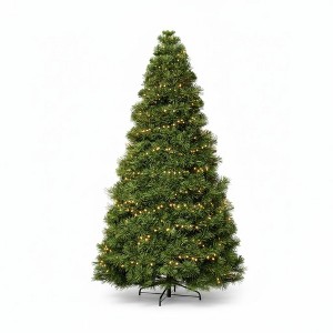 HomeRoots 9' Pre Lit Full Spruce Christmas Tree - 1 of 4