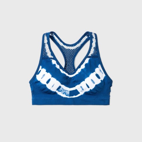 Maidenform Girls' Tie-Dye Sports Bra - Navy Blue S