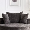 NicBex Couches for Living Room 55''L Chenille Single Swivel Sofa Chair Fluffy Modern Sleeper 360 Degree Swivel Chair with 3 Throw Pillows - 4 of 4