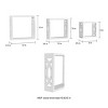 Floating Shelves - Open Cube Wall Shelf Set with Hidden Brackets, 3 Sizes to Display Décor, Photos, More- Hardware Included by Lavish Home (White) - 3 of 4