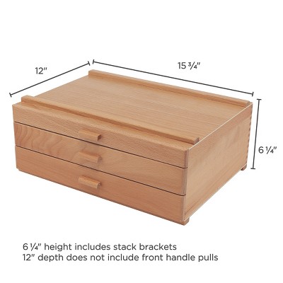Natural Birch 3-Drawer Deluxe Artists Storage Chest