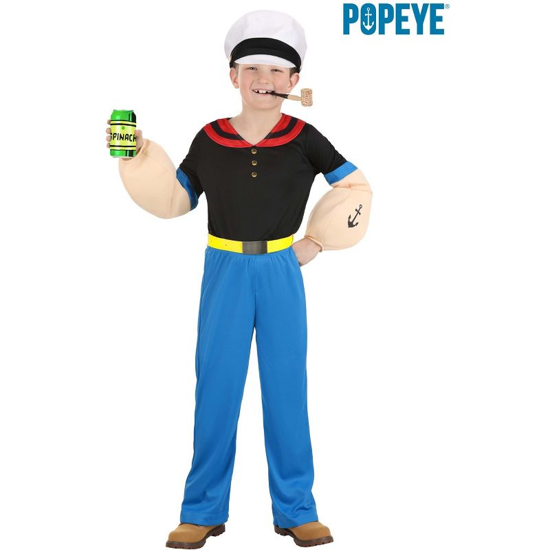 HalloweenCostumes.com Boy's Deluxe Popeye Costume | Cartoon Character Costumes., 2 of 7