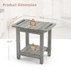 Arceso Shower Bench, HDPS Stool with Shelf and Handles - Waterproof & Non-Slip for Indoor/Outdoor Bathroom - 4 of 4