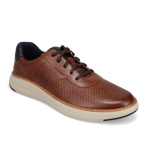 Dockers Mens Neilson Casual Lace-Up Sneaker, Cognac, Size 10