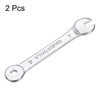 Unique Bargains CR-V 6-Point Ended Box 15 Degree Offset Open End Metric Thin Combination Wrench 2 Pcs - 3 of 4