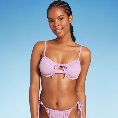 Women's Shirred Underwire Lurex Bikini Top - Wild Fable™ : Target