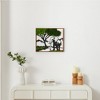 Gulches Elephants Moss Metal Wall Art - Majestic Eco-Friendly Decor for Nature Lovers - 2 of 4