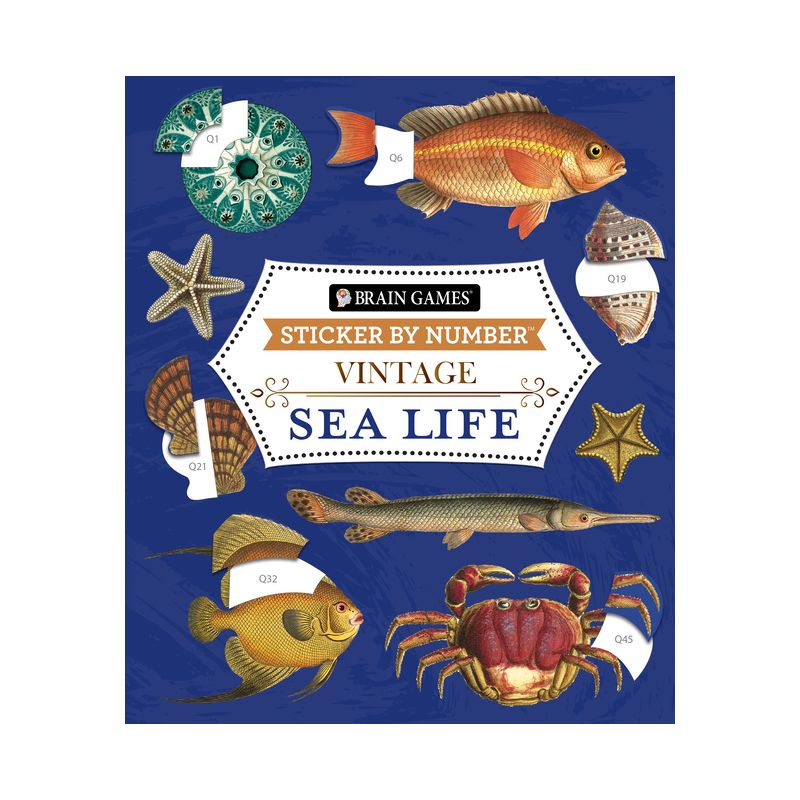 Brain Games - Sticker by Number - Vintage: Sea Life (28 Images to Sticker) - by  Publications International Ltd & New Seasons & Brain Games, 1 of 2