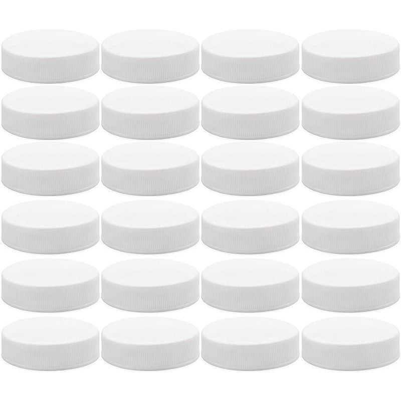 Cornucopia Brands White Plastic Standard Mason Jar Lids 24pk, Lined; Regular Mouth Lined Storage Caps, 1 of 7