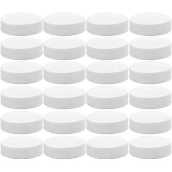 Cornucopia Brands White Plastic Standard Mason Jar Lids 24pk, Lined; Regular Mouth Lined Storage Caps