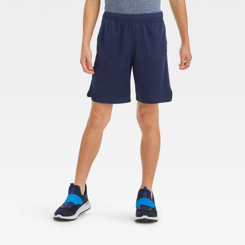 Boys Solid Basketball Shorts All In Motion Navy Blue L Target