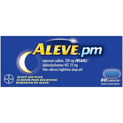 Aleve PM Sleep Aid Plus Pain Relief Caplets - Naproxen Sodium (NSAID) - 80ct